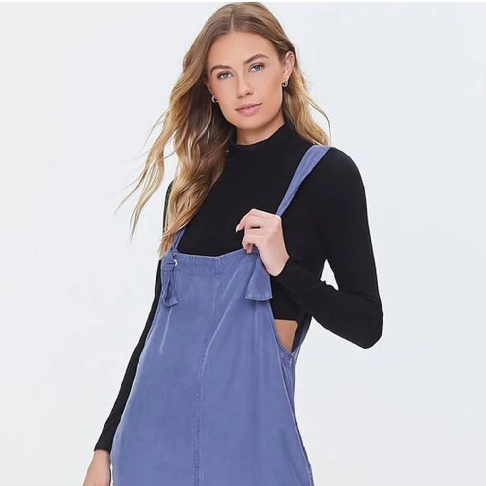Forever 21 nwt twill overalls Grey blue small